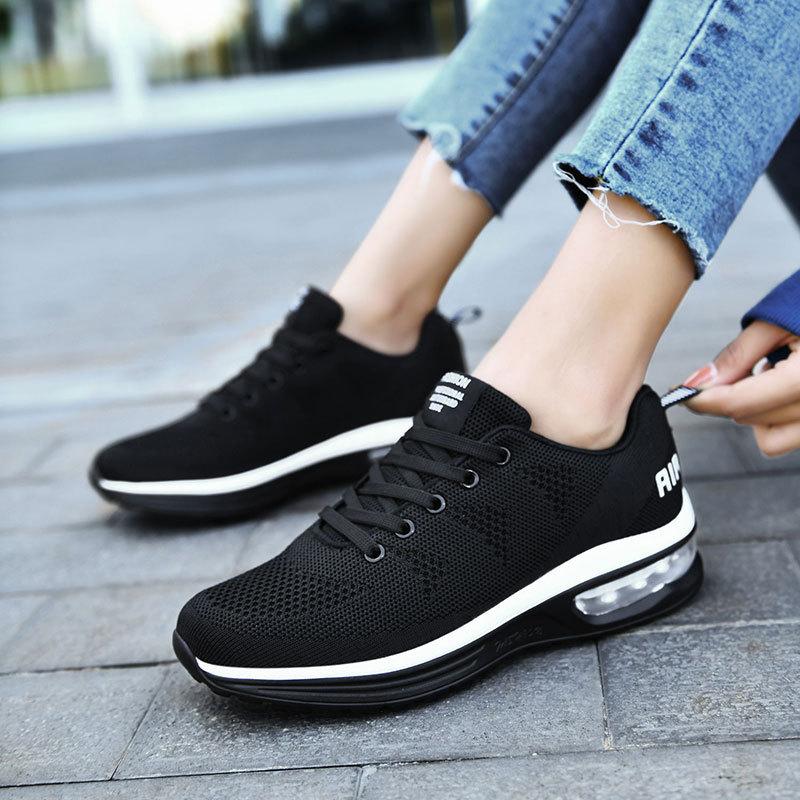Fashion Woman Sneakers Purple Sports Shoes Knitted Breathable Sneakers for Women Air Cushion Mesh Female Shoes Tennis Casual Shoes