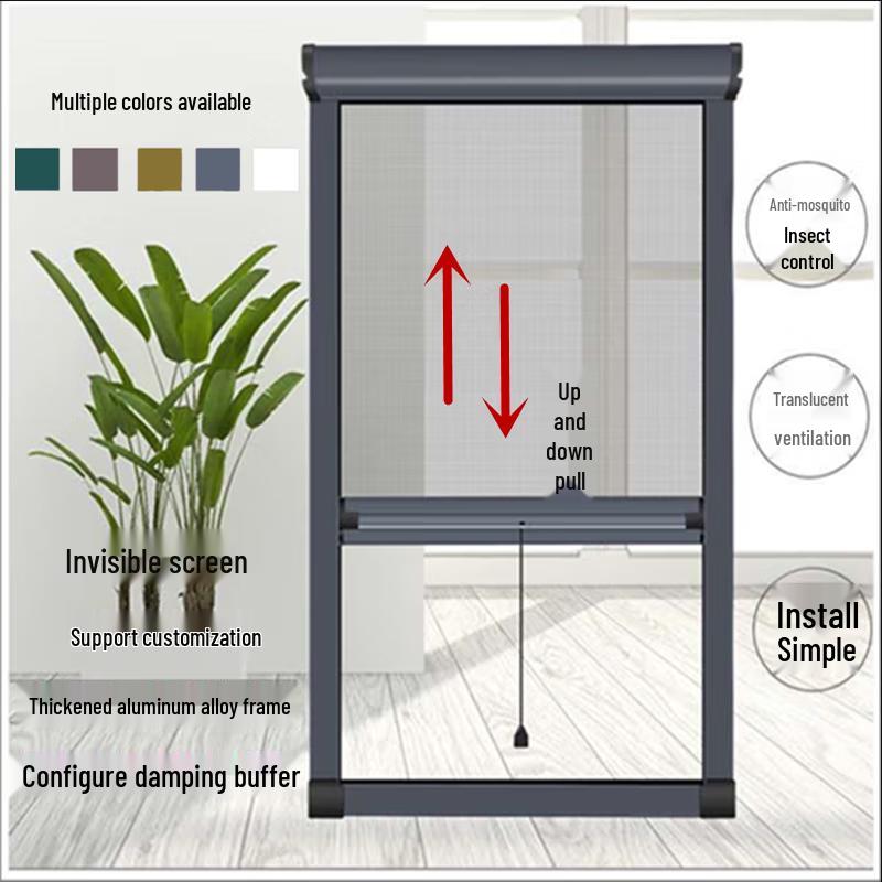 Yidu Ret retractable stainless steel mesh screen window