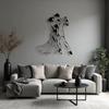 Modern Dance Couple Metal Wall Art Silhouette Tango Dancer Home Decor