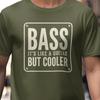 Bass It's Like a Guitar But Cooler Tee, Funny Bass Player Shirt, Gift for Bassist Men and Women, Retro Metal Sign Bass Guitar T-Shirt