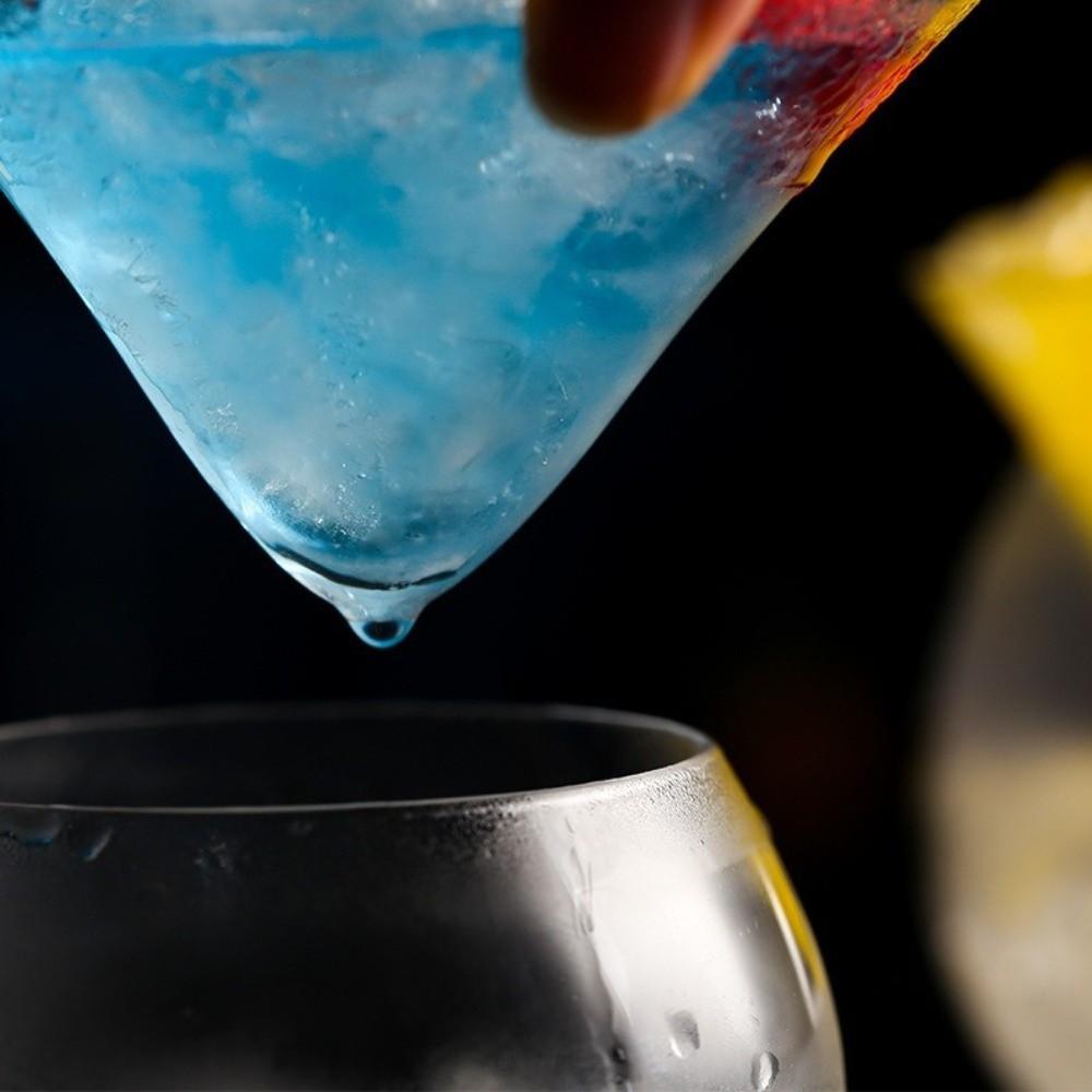 Bicchiere per succhi a forma di palla Bicchiere da cocktail Martini con base triangolare Bicchiere per cocktail molecolari Bar casalingo
