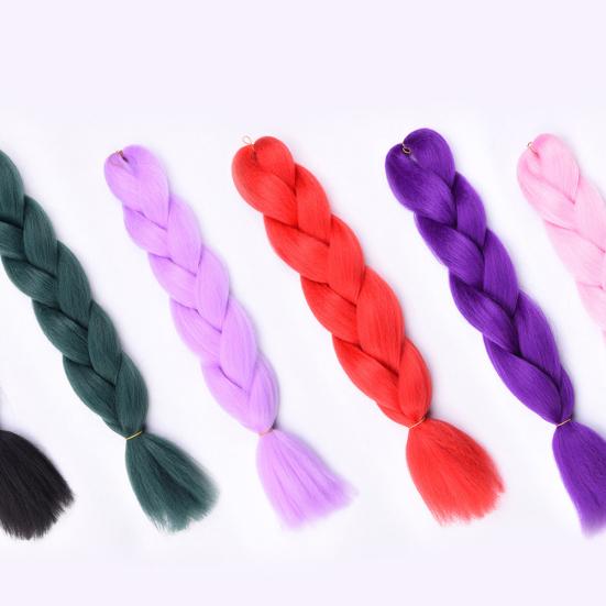 Dam Jumbo Crochet Braiding Ombre Color Synthetic Kanekalon Hårförlängningar