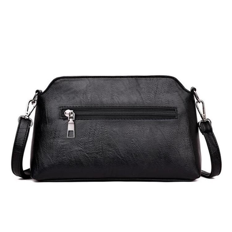 Women Small Crossbody Messenger Bag Black Red Available Multiple Pockets Lightweight