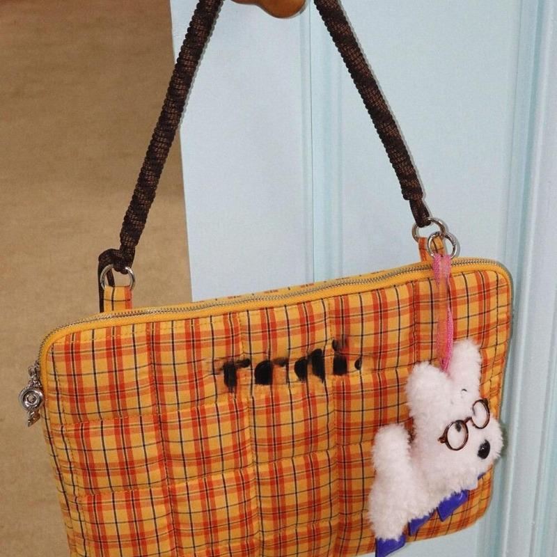 Hand Bill Shoulder Women's Bag Braided Small Pillow Embroidery Beaded Drop Proof Computer Bag Notebook Bag