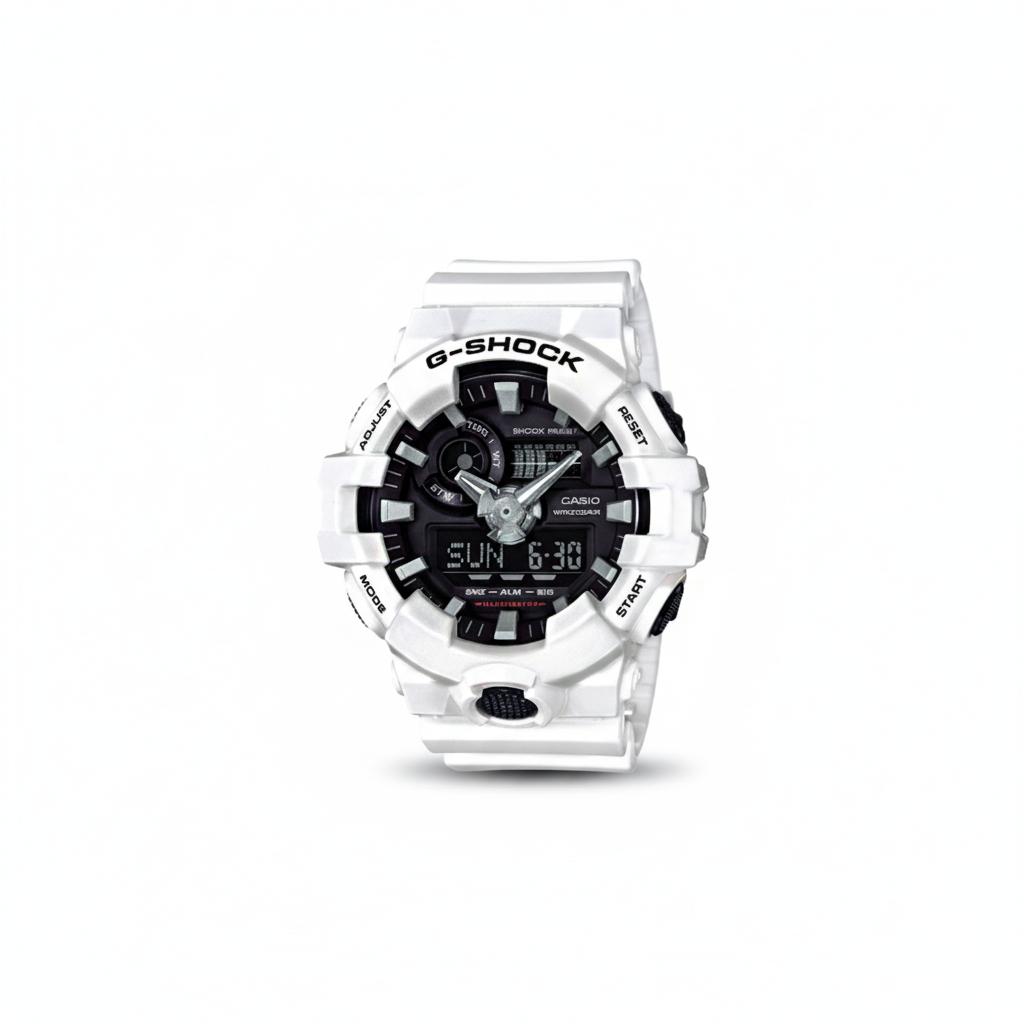 CASIO G SHOCK Theme Collection Quartz Movement Resin Strap Watch Men s Watches Black Dial GA-700-7A
