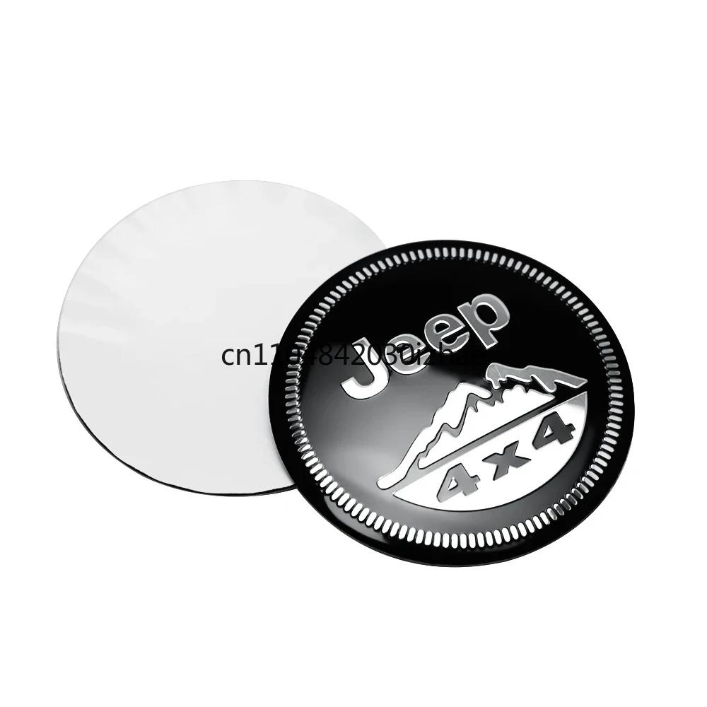 For Jeep Compass Renegade Wrangler JK Patriot Grand Cherokee Rubicon Patriot 4pcs 56mm Car Wheel Center Cover Sticker Hub Cap
