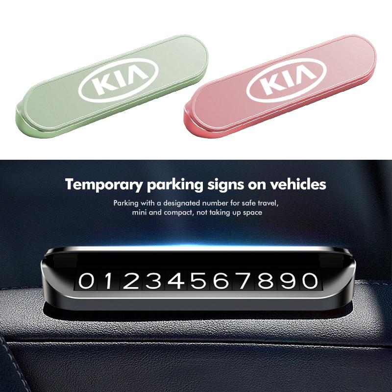 For KIA Car Telephone Number Temporary Stop Sign Parking Card Card Plate Ceed Sportage Rio K5 K2 Optima Cerato Proceed Venga