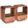 Day and Night - Day and Night Bedside Table with Drawer Solid Sheesham Wood 40x30x50 Cm