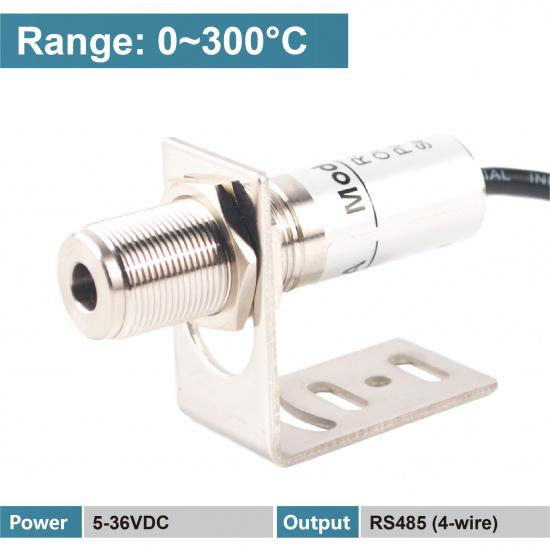 HW-DT100 Infrared Temperature Sensor 4-20mA 0-5V 0-10V RS485 Output Online Industrial Non-Contact IR Transmitter 2