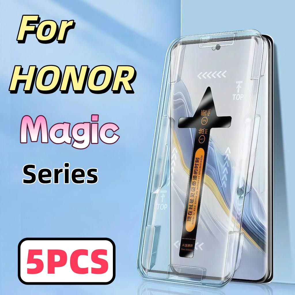 5Pcs Tempered Glass Screen Protector For HONOR Magic 6 5 4 3 Pro HD Clear Anti Scratch Bubble Free