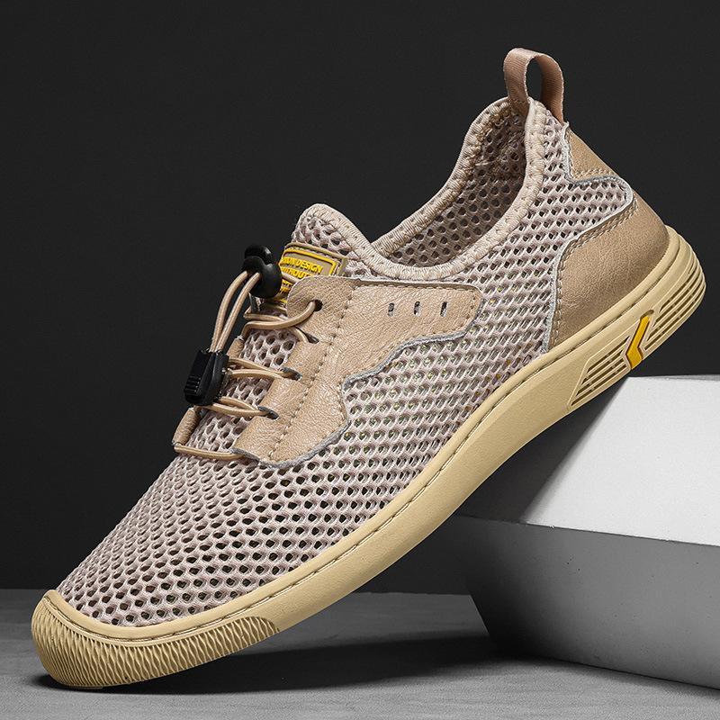 Men's shoes summer breathable mesh sports leisure outdoor mesh shoes men's lightweight versatile hollow thin mesh shoes men