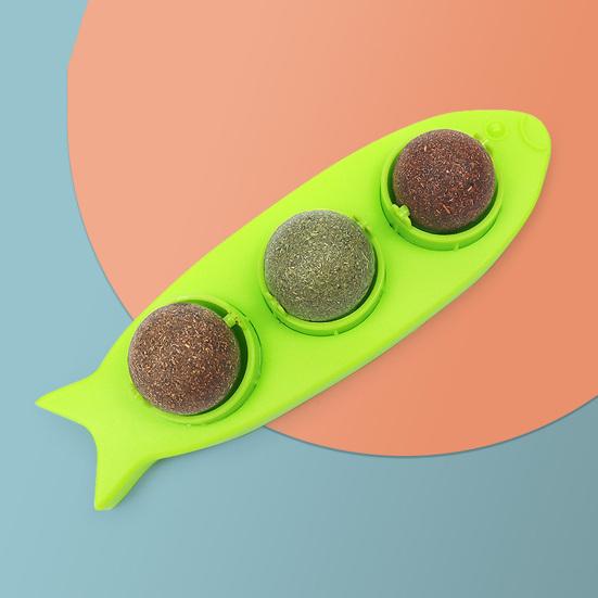 Haustier Katzenminze Spielzeug rotierende Reinigung Katze Design Zähne in 1 Snacks 3 Kätzchen Katzenminze Ball Spielzeug Katzenbedarf