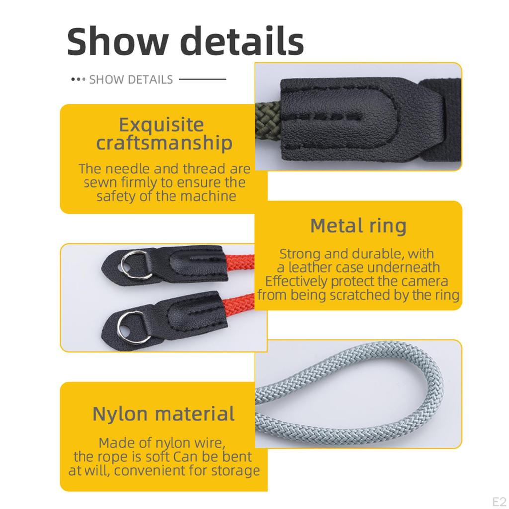 Camera Strap with Universal Retrò Climbing Rope 100cm