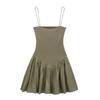 Slim-Fit Sleeveless Halter Waist Dress Sleeveless Silm Sling Waist Dress