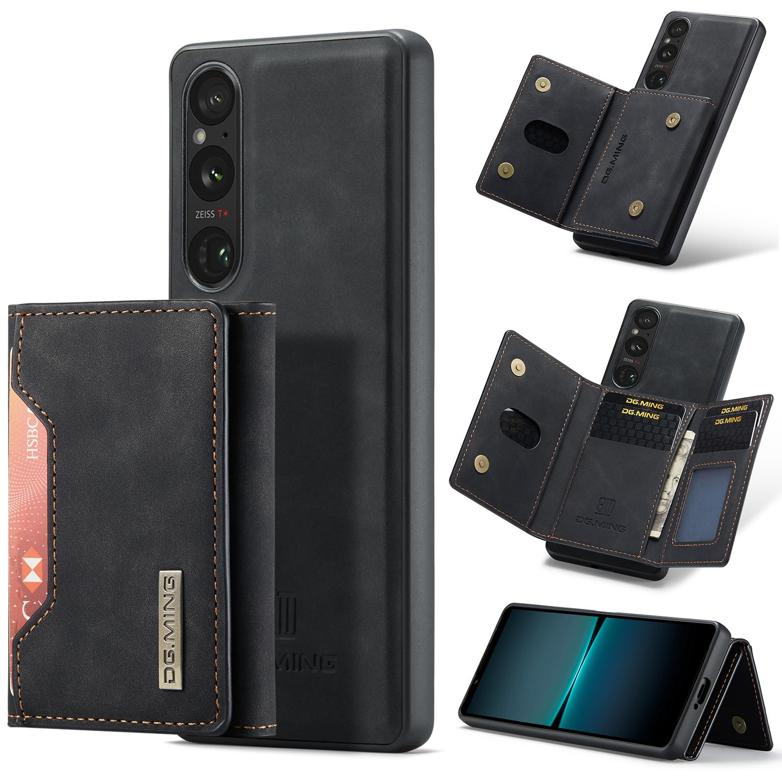 

DG.MING M2 Series for Sony Xperia 1 VI Case PU+PC+TPU Phone Cover Detachable Wallet Black