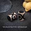Bodhi Literary & Play Agate Beads - Black & White Tibetan Style Retro Three-Eyed Design