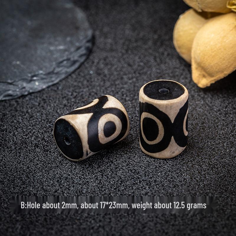 

Бусины Дзи Бодхи Литературные и Игровые - Черно-белый Тибетский стиль Ретро Дизайн с тремя глазами
