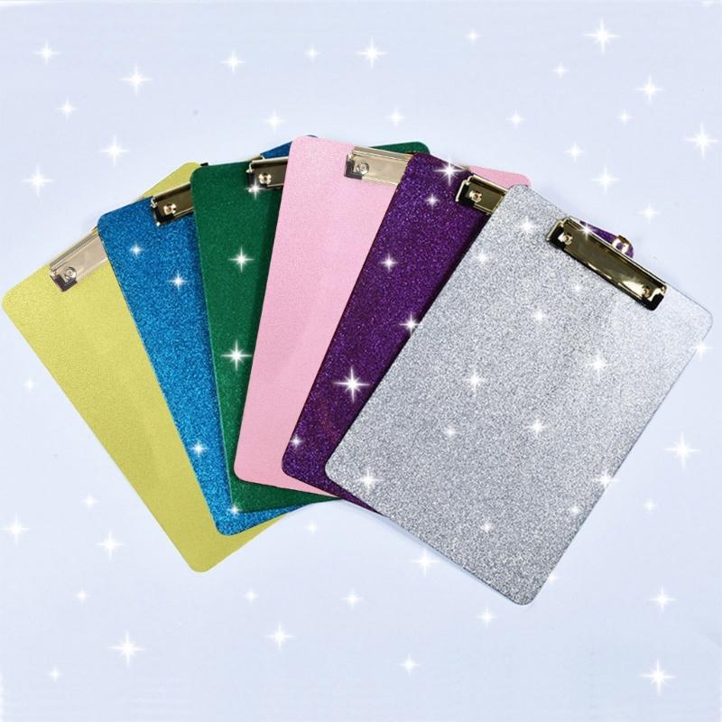 Sparkling Acrylic Clipboard Multipurpose Document Organiser Writing Board Standard Size Clipboards with Hanging Hook