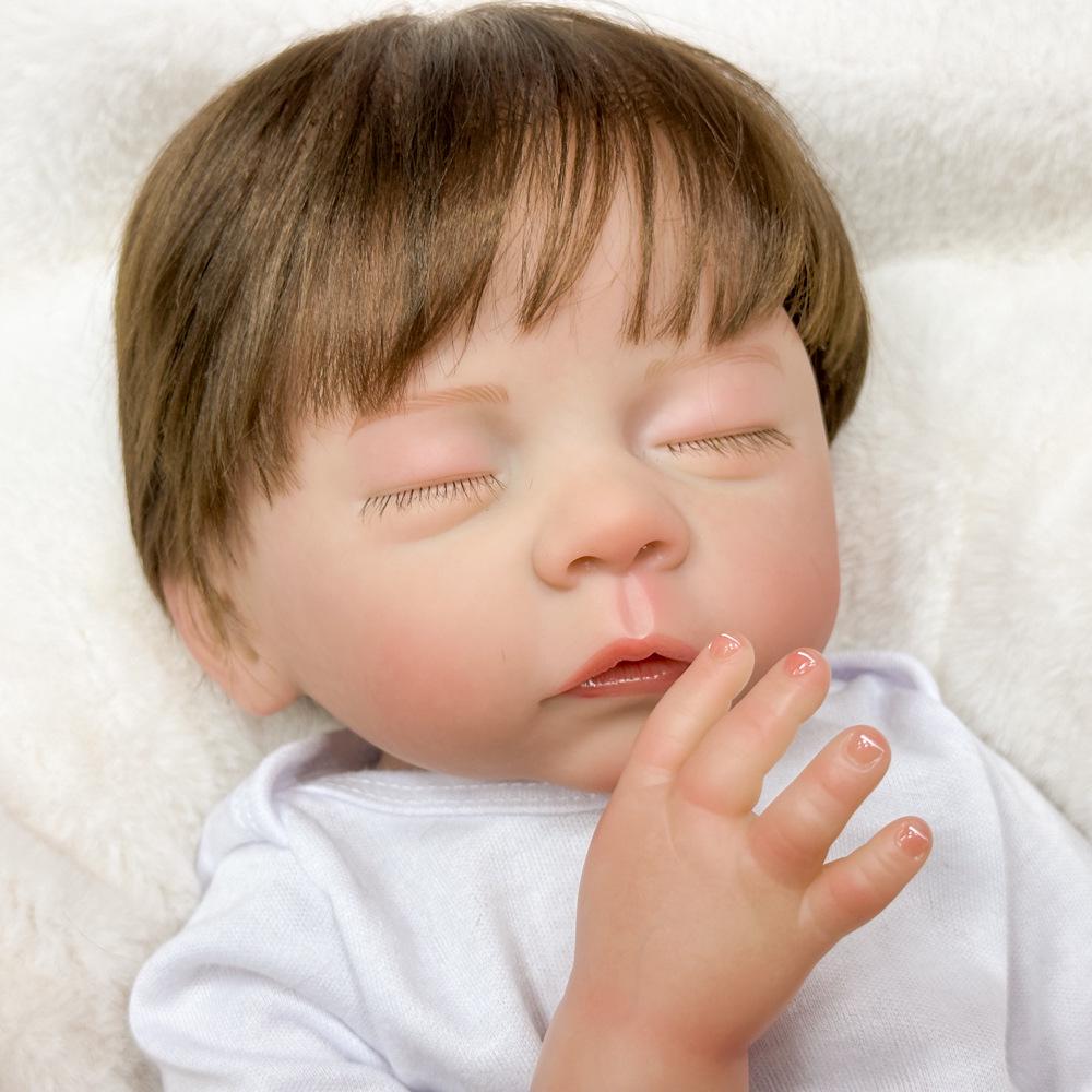 

45cm Realistic Vinyl Reborn Baby Doll - Cute Simulation Baby Toy Full Vinyl Boy Doll