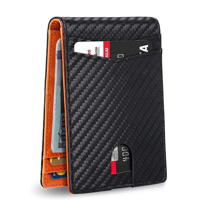 Men's RFID Anti-Theft Multi-Slot Wallet & AirTag Card Locator