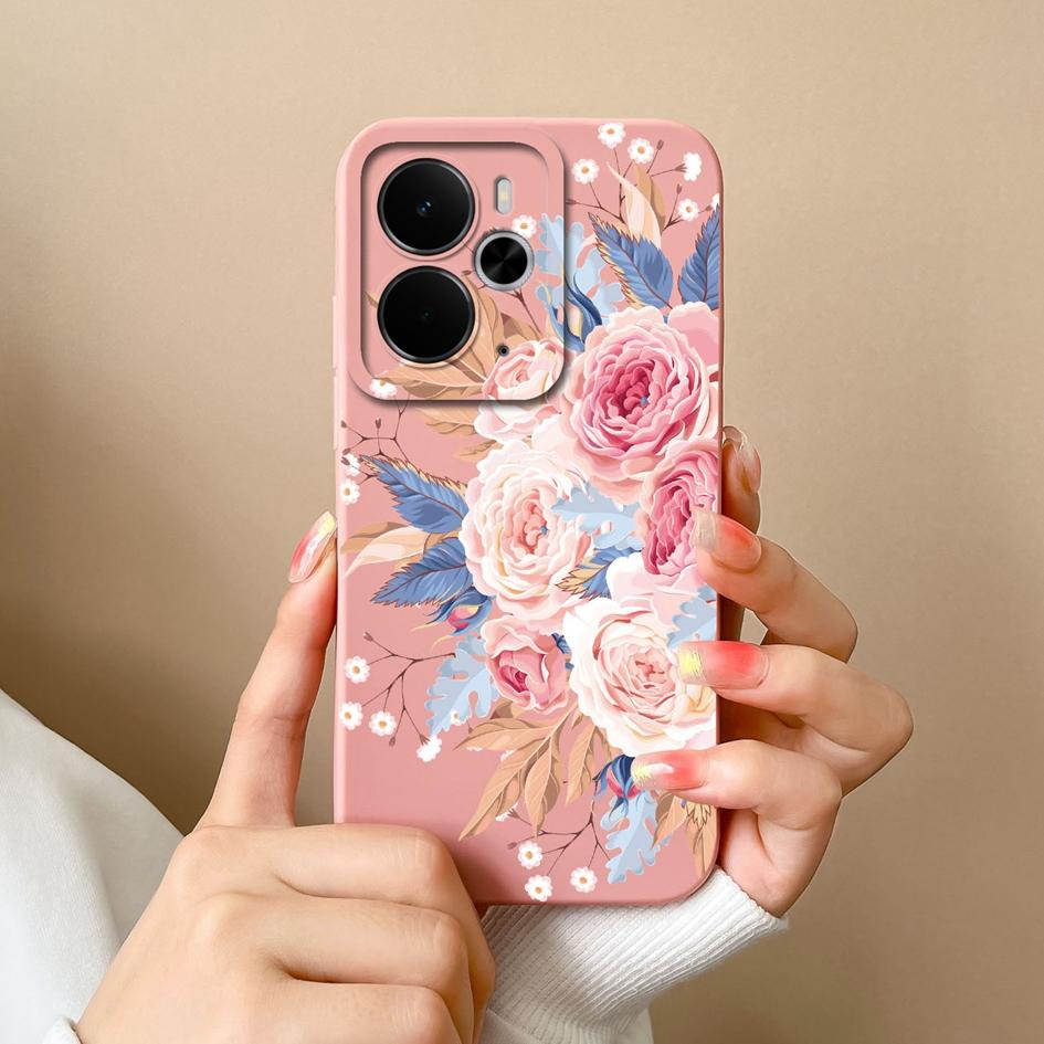 Pouzdro pro Oppo Realme Narzo 10 30 60 P3 C75x A5 Pro 14 14T 14X Luxusní pouzdra na telefon s květinovým potiskem Vysoce kvalitní nárazuvzdorný silikonový kryt pro Oppo