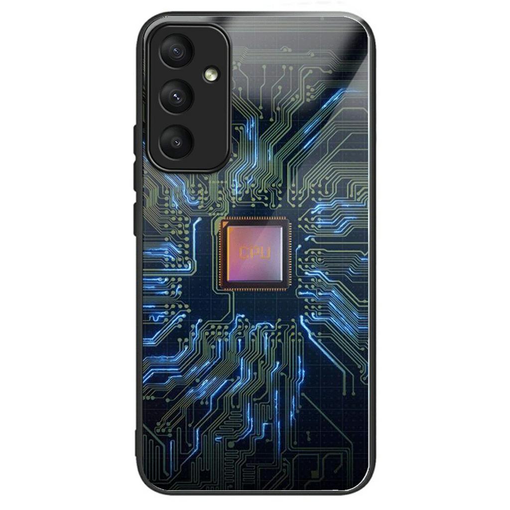 For Samsung Galaxy S25 Case Tempered Glass TPU Drop-Proof Phone Cover Pattern Printing