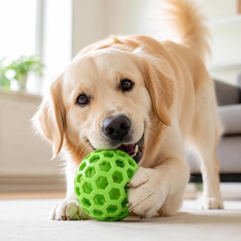 Rubber Dog Sound Ball Interactive Squeaky Dog Toy Easy To Clean Dog Chew Toy  Indoor Play