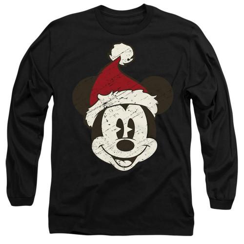 Disney Unisex Adult Mickey Mouse Santa Face T-Shirt