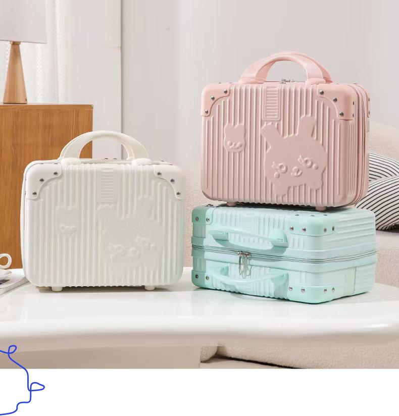 14" Retro Makeup Case - Mini Suitcase Handbag Storage Bag for Travel