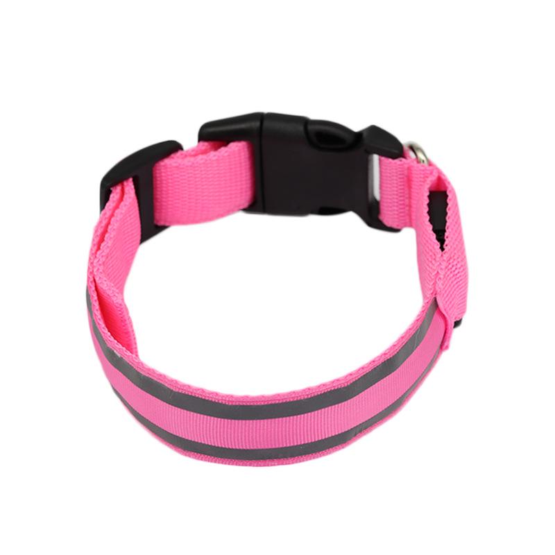 Rechargeable Luminous Reflective Dog Collar for Nighttime Walks