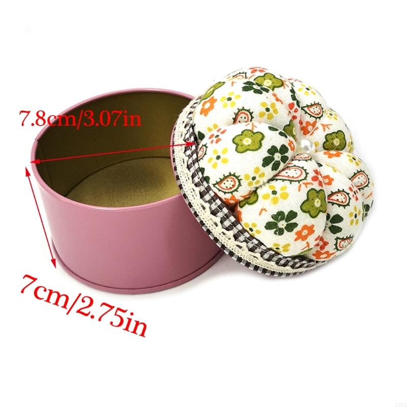 Flower Pin Cushion with Storage Container Quilting Pin Holder for Sewing Pin Thread Thimble Button and Sewing Accessory Dropship