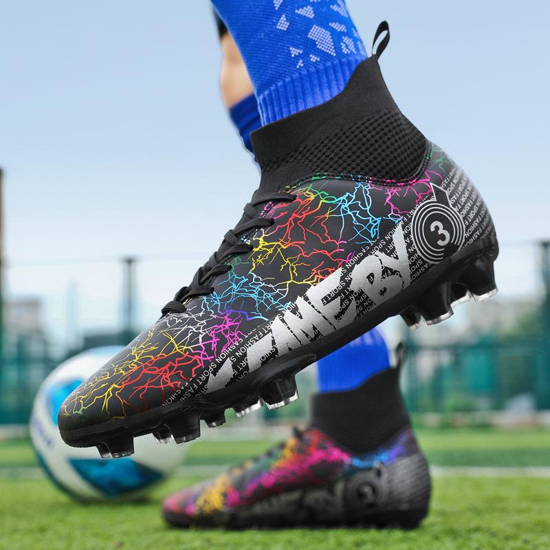 Large Size 48 Football Shoes Men's Broken Nails Ag Long Nails TF Short Nails Middle School Students Adult Breathable Grass High-top Sneakers