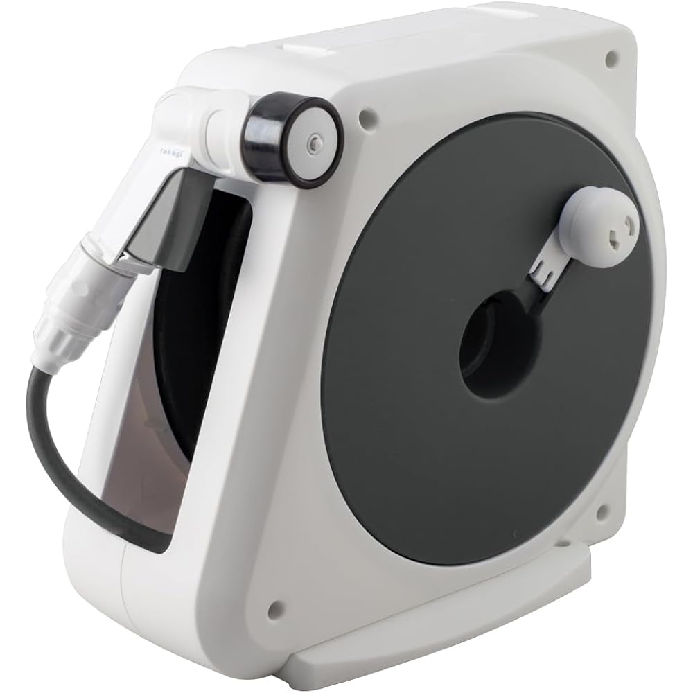 Takagi (Takagi) hose hose reel 20m compact lightweight 4 water type aurora nano nano charcoal gra...