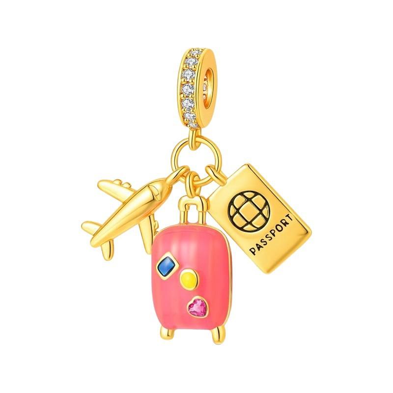 Charming Leopard Lion Airplane Pendant Charm For Bracelet K Gold Fashion Jewelry Accessory DIY Making Supplies