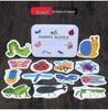 123 Half-Year-Old Baby Educational Puzzle Iron Box Set: Two-in-One Matching Transport Cars & Cognitive Wooden Puzzle Board