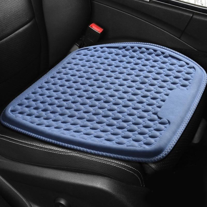 Ventilated Breathable Ice Cooling Car Seat Pad With Mesh And Spinal Support For Hot Weather Comfort Extended Driving
