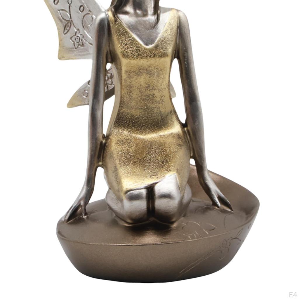 Fairy Statue Resin Figurine Artwork Decorative Gifts Ornament Sculpture for Housewarming Living Room
