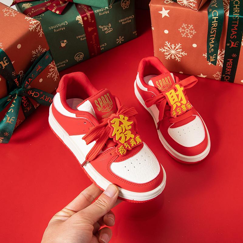 

Spring Korean Children Shoes Lightweight Casual Sneakers for Boys and Girls size 30 красный