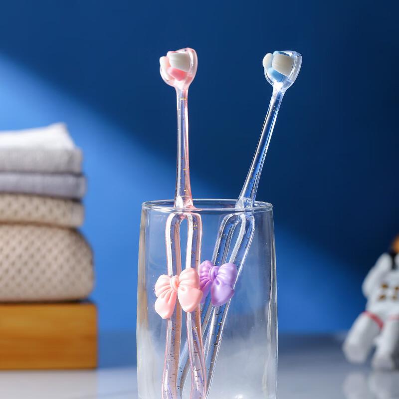 SaJie Bowknot Three-Sided Soft Toothbrush (2-Pack)
