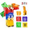 Power Montieren Lernspielzeug Mathe Würfel Verwandlungsroboter Ziffern Puzzle Ranger Tiere Jungen Spielzeug für Kinder