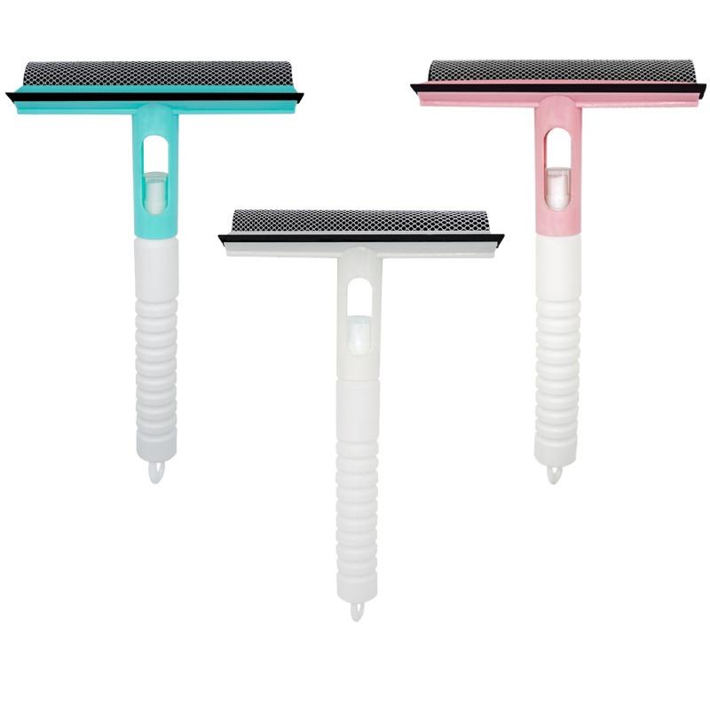 Household Glass Cleaner - Can Spray Water, Has A Glass Scraper, Three-color Window Cleaning Tool, Multi-functional Glass Cleaning Device