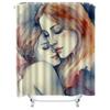 Watercolor Romantic Couple Waterproof Shower Curtain