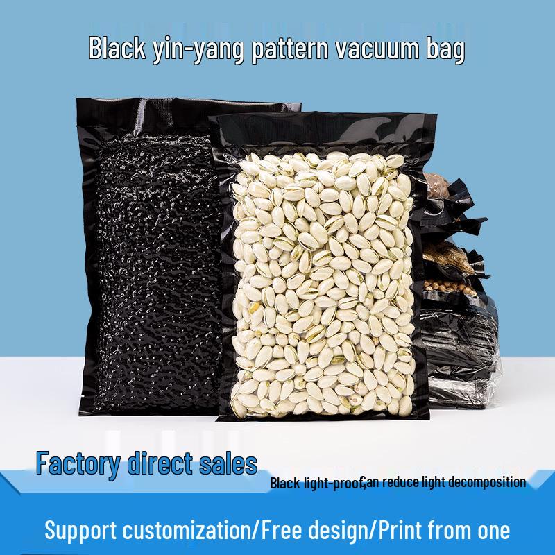 Yin Yang Pattern Vacuum Food Packaging Bags - Thick Light-Blocking and Sealable for Freshness 15x22cmDouble-sided 20 wire 100 pcs 1950₽