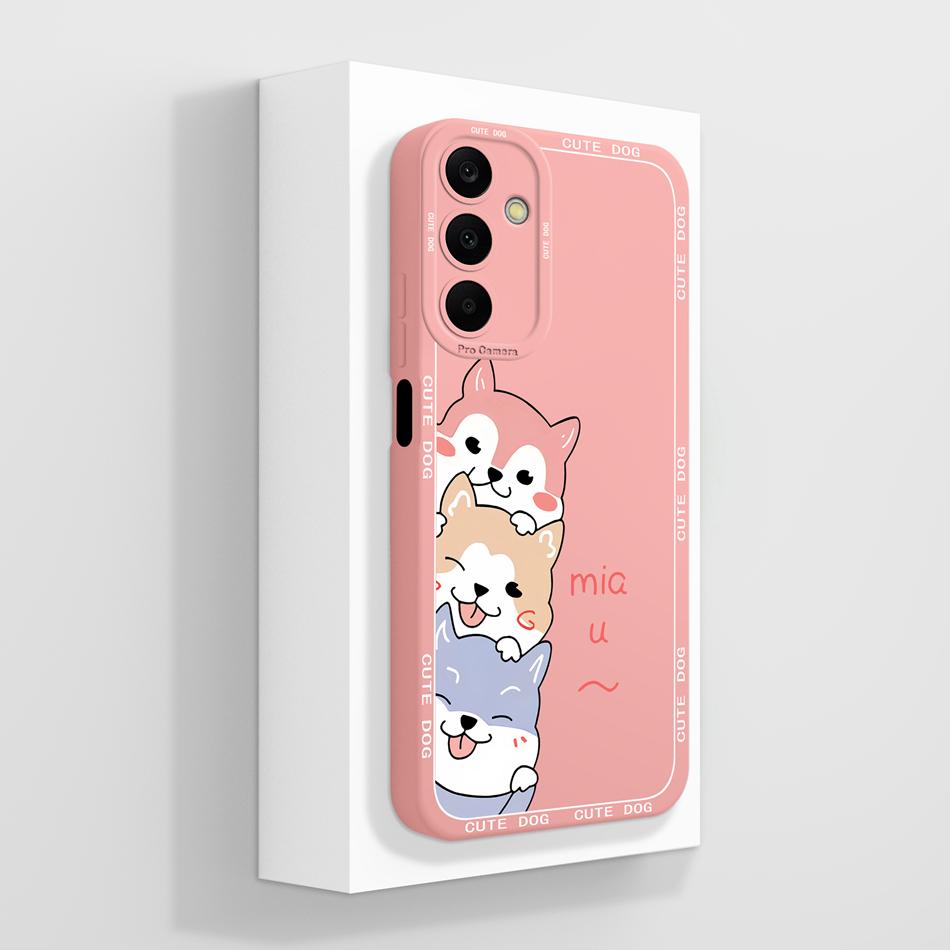 For Samsung Galaxy A25 Case Cute Panda Full Coverage Funda Soft Liquid Silicone Phone Protector For Samsung A 25 5G Back Cover