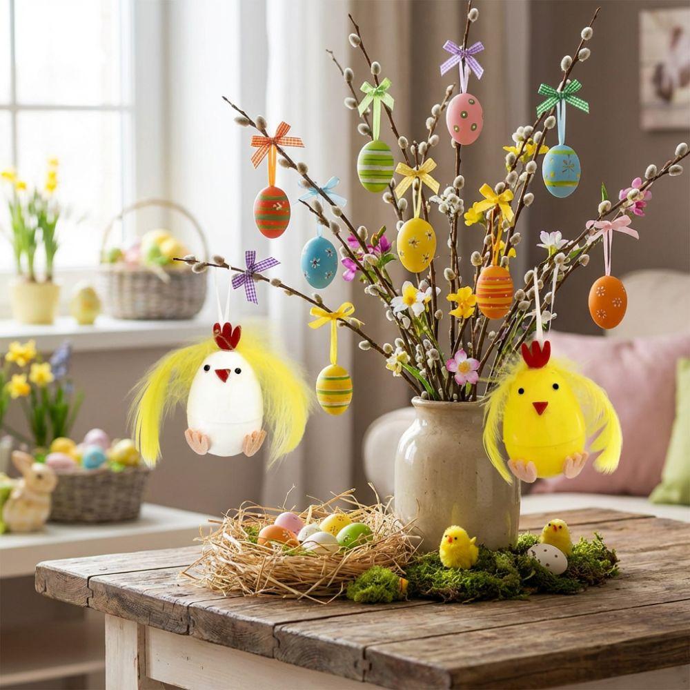 Storage Functions Easter Chick Decorations Plastic Eggshells Easter Hanging Eggs  Egg Hunt Games