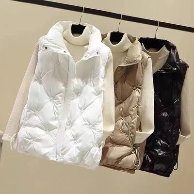 Autumn Winter Sleeveless Jacket Female Down Vest Duck Down Puffer Waistcoat Ultra Light Winderproof Outwear Women Gilet