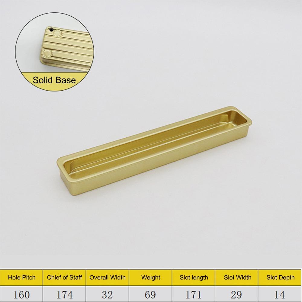 Aluminiumlegierung Eingebauter Schranktürgriff Multifunktional Gold Schwarz Grau Eingelassener Griff Möbelbeschläge Einbau-Design