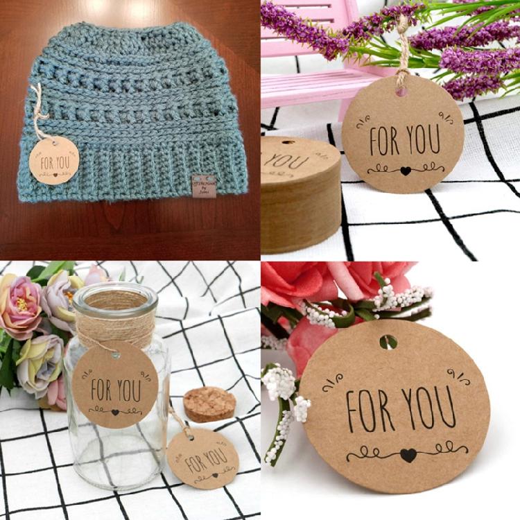 100 Pcs Gift Tags Thank You Tags for DIY Birthday Christmas Wedding Party Favors