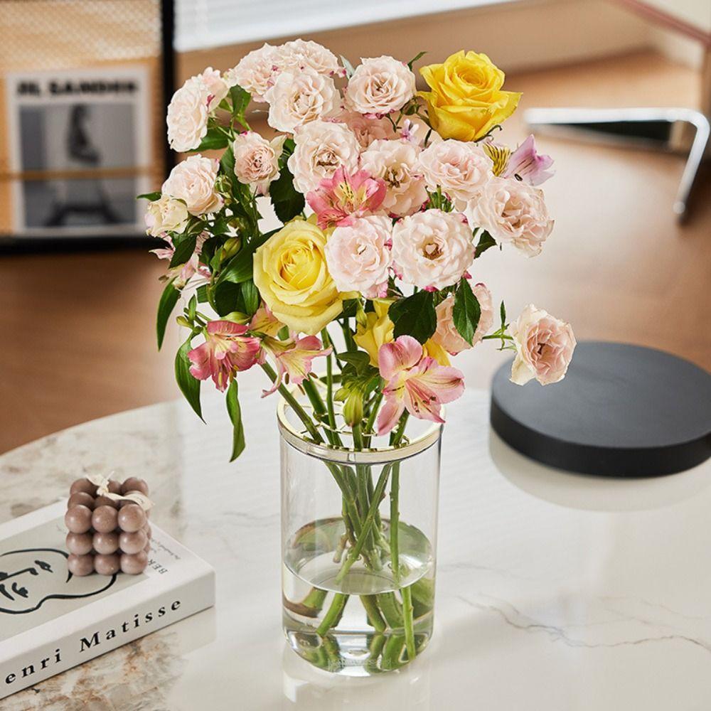 Creative Hydroponic Flower Vase Unbreakable Clear Cylinder Vase  Wedding Centerpieces