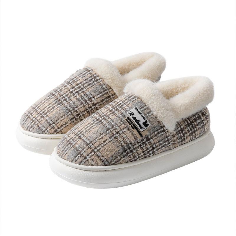 Women's Winter Indoor Home Thick Bottom Warm Cotton Slippers
